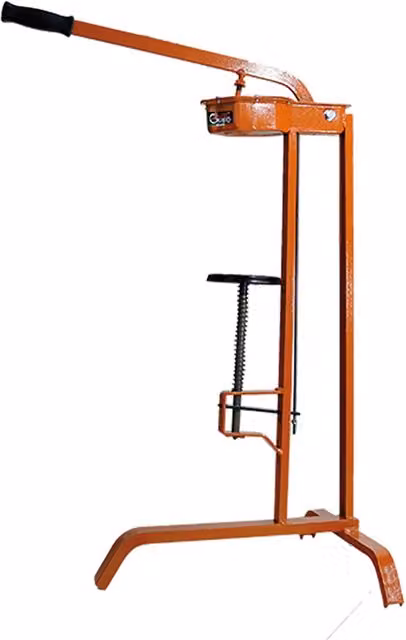 Tappatrice a leva Grifo per tappi in sughero o sintetici, colore arancione in metallo