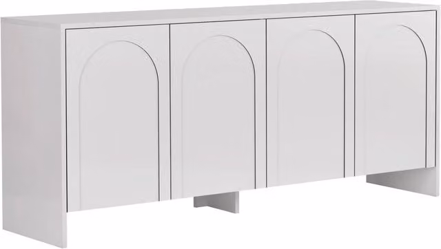 Credenza in legno "Arlen" - 180 x 45 x 80 cm - Bianco