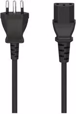 Cavo di alimentazione Hama IEC C13/C14 nero, lunghezza 1,5 m