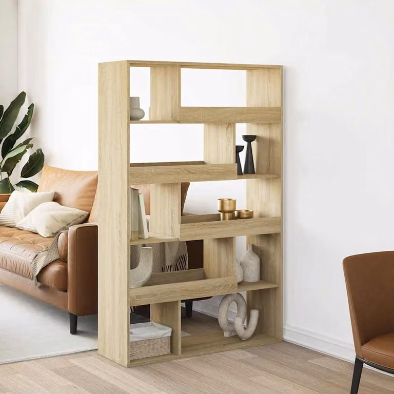 Libreria vidaXL in Rovere Sonoma, colore marrone, L 100 cm x P 33 cm x H 156,5 cm in MDF