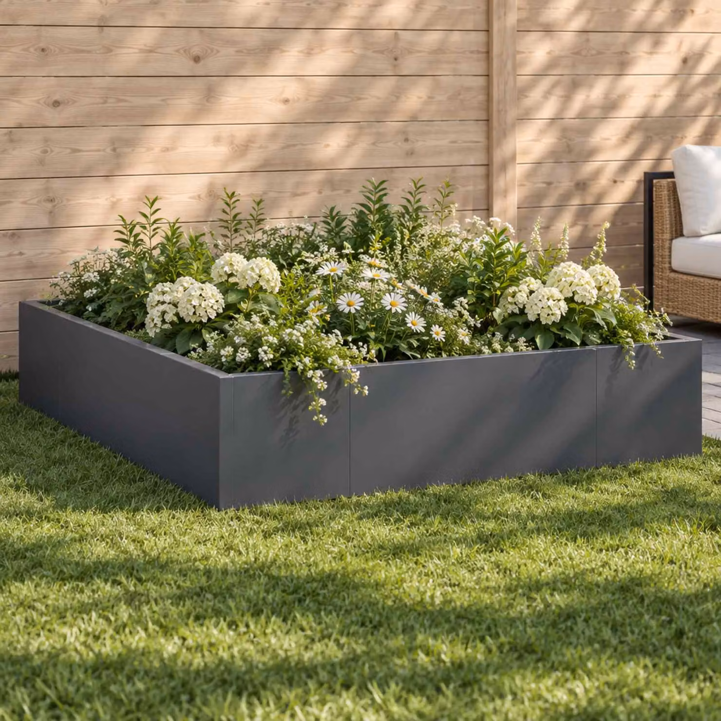 vidaXL Muro di contenimento in acciaio, 8 pezzi, colore antracite, L 300 cm x H 100 cm x P 50 cm