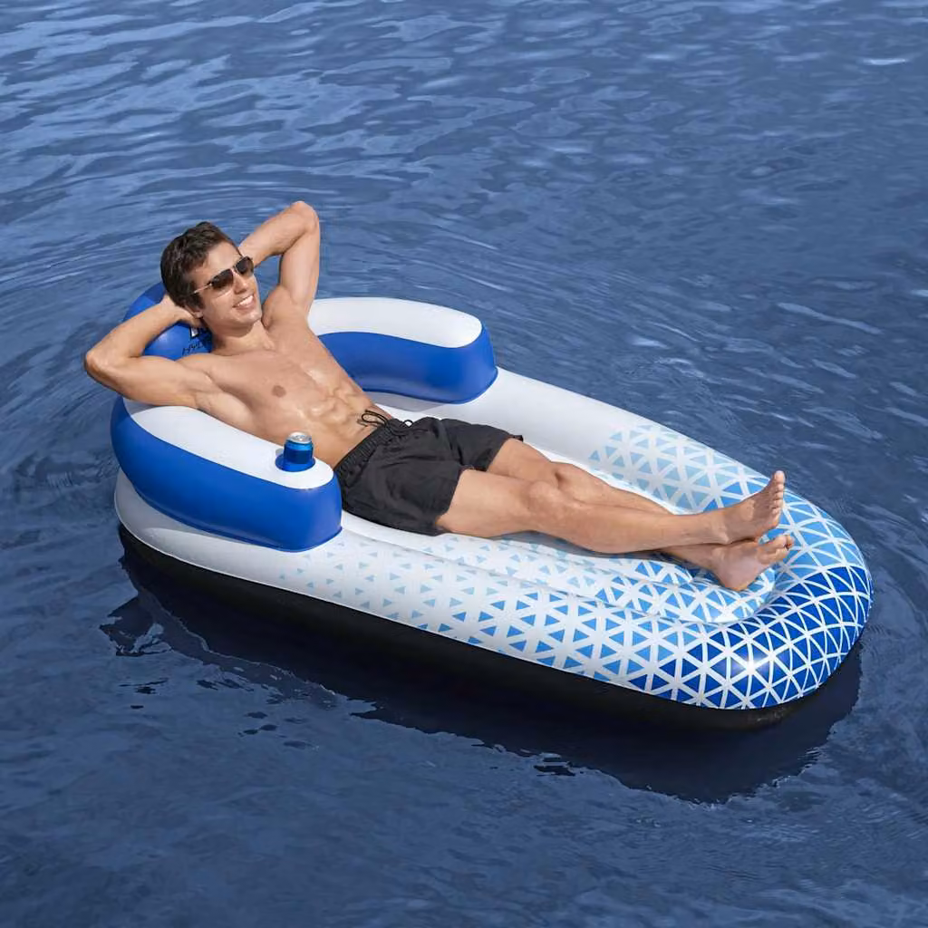 Lettino Galleggiante Bestway Hydro Force Blu e Bianco L: 183 cm, P: 97 cm, H: 53,5 cm