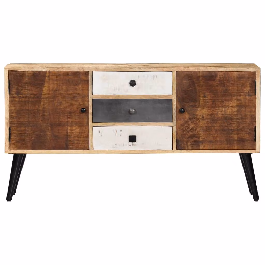 vidaXL Credenza 118x30x62 cm in legno massiccio di mango