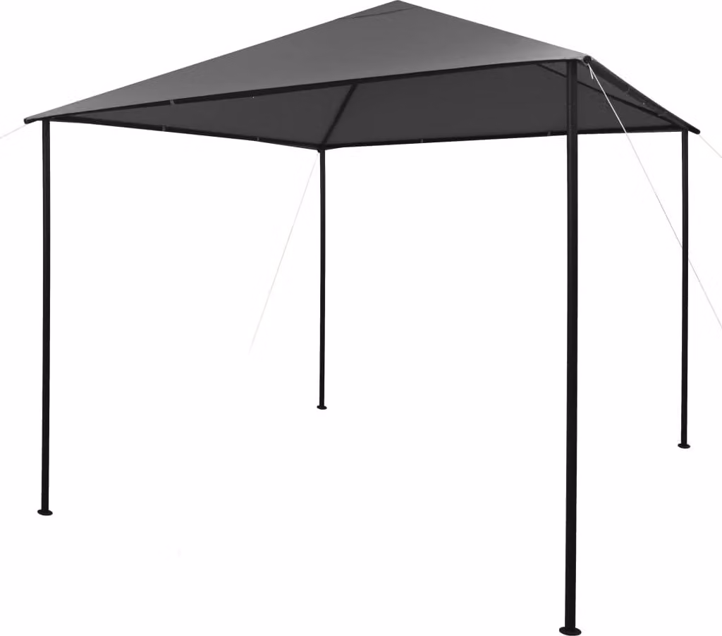 Il gazebo Living Store 3x3 m in tessuto antracite e acciaio 180 g/m²