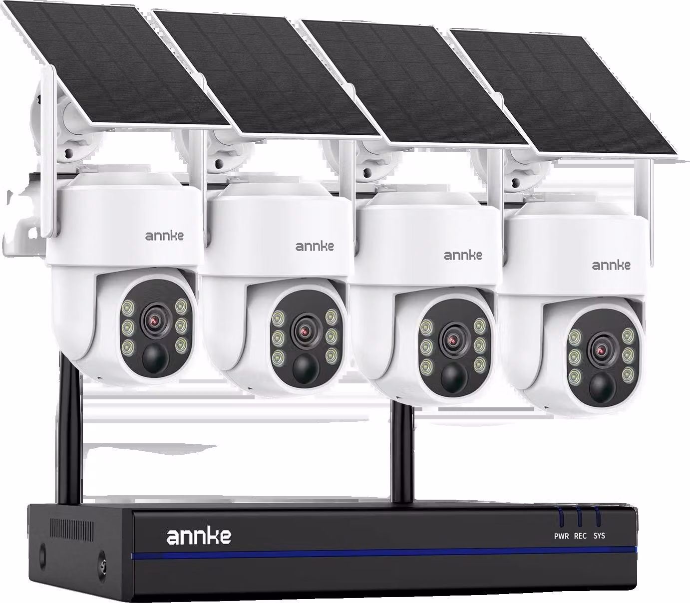 Telecamera di sicurezza wireless, risoluzione 4MP, capacità di visione notturna, telecamera 16CH NVR 4St, 4T