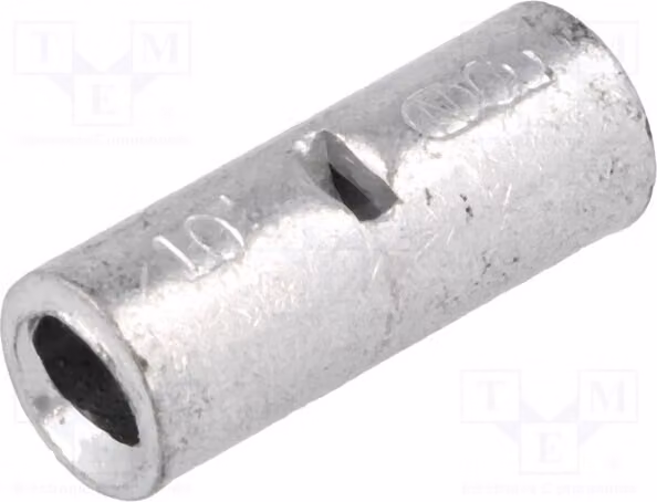 2 connettori a crimpare in rame, sezione 10 mm², stagnati, modello VA03-0037 JH10, per cavi, tipo "bootlace ferrule" o "butt splice"