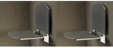Sedile da doccia in ABS antracite 36x35 cm RIHO A scelta: con schienale,