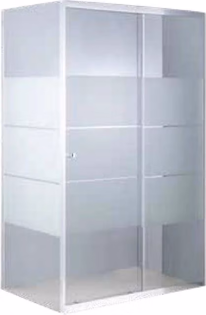 Porta scorrevole in vetro My Sun trasparente con finitura silver, H: 190 cm, L: 121 cm