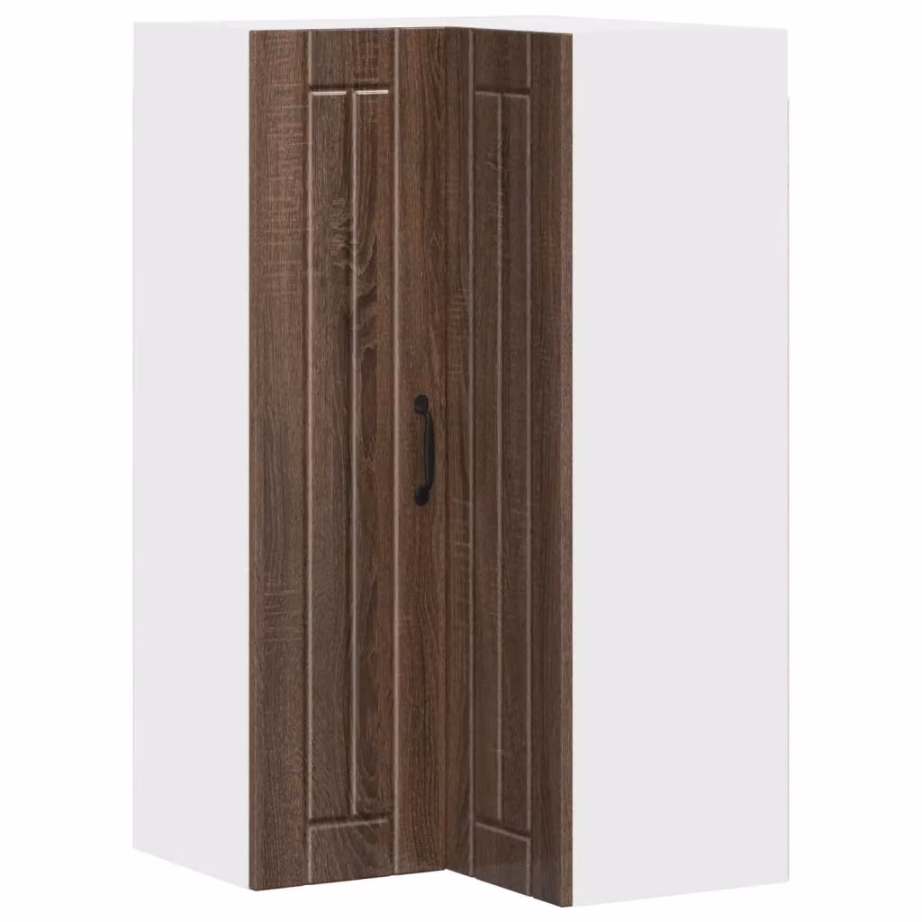 Pensile da cucina moderno vidaXL in legno color rovere marrone con ante scorrevoli L/P/H: 57 x 57 x 100 cm – 2