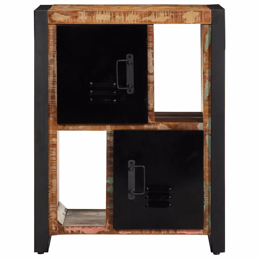 Credenza Buffet Armadio da Cucina Design Mania Multicolore in Legno Massello Recuperato L: 55 cm, P: 35 cm, H: 70 cm – 2