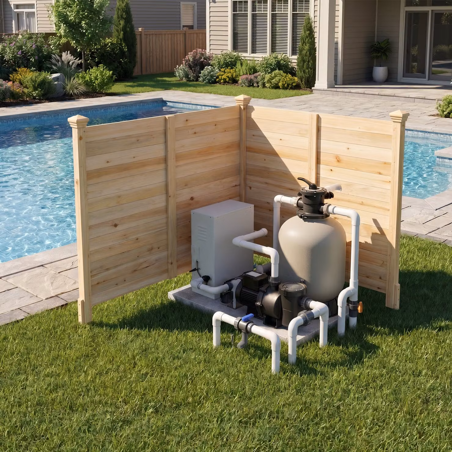Recinto da giardino Costway in legno massello marrone con 2 pannelli ventilati per esterno