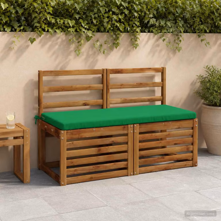 Cuscino per panchina vidaXL SOEST verde in poliestere con rivestimento rimovibile e resistenza ai raggi UV