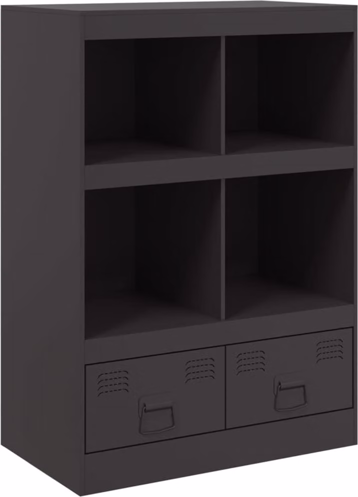 Credenza Nera 67x39x95 cm in Acciaio