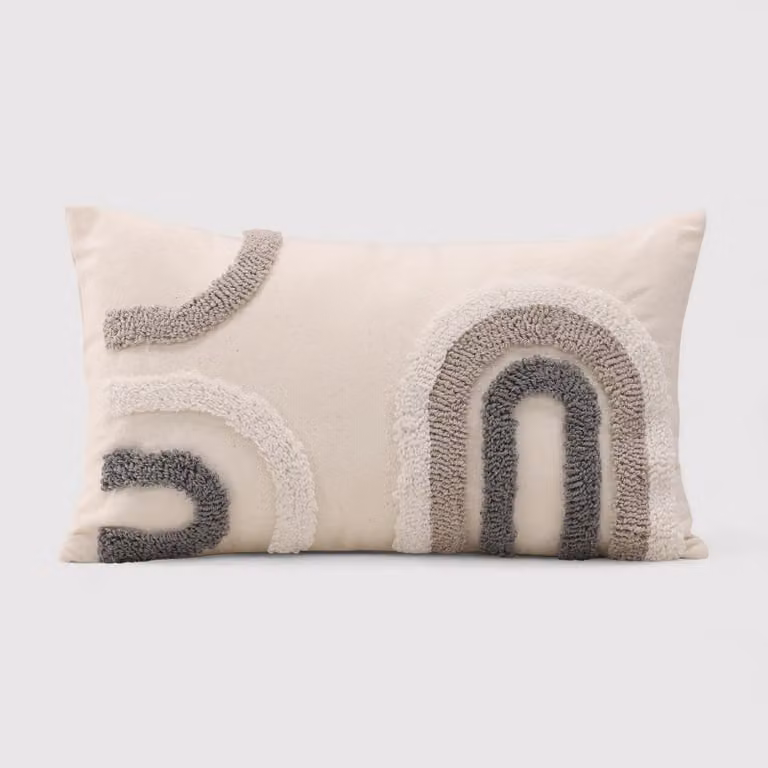 Ripsalis - Federa per cuscino da divano beige 30x50 cm