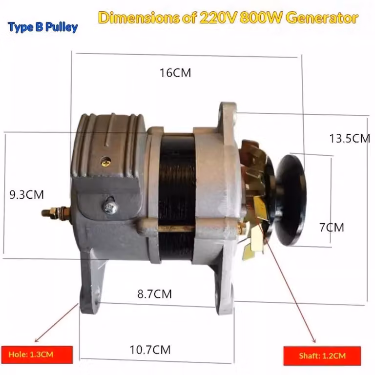 Generatore a magnete permanente - Alternatore brushless - 800 W - 220 V - Tensione costante - Elevata potenza per la ricarica