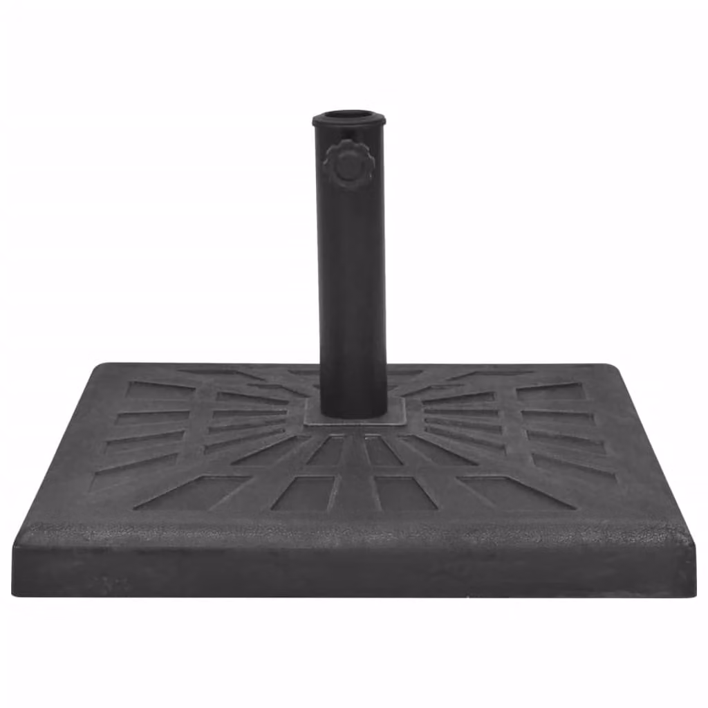 Base per Parasole Quadrata in Resina Nera 19 kg