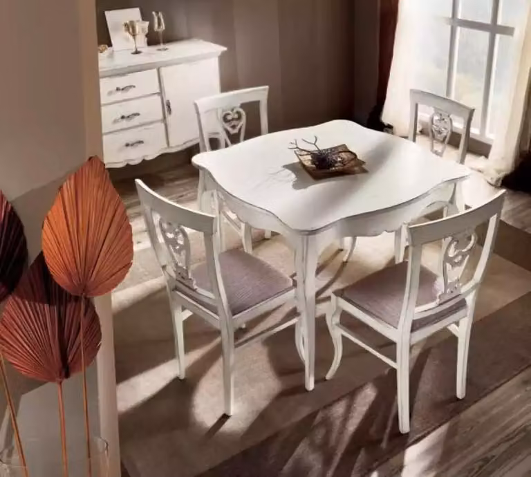Luxus Esstisch Holz Quadratisch Esszimmer Tisch Weiß Möbel Tische