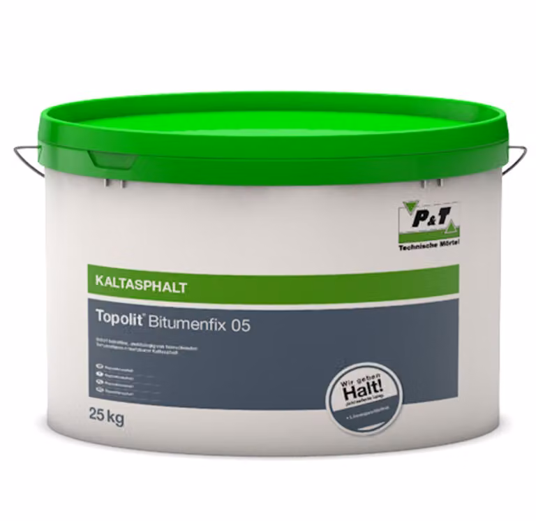 TOPOLIT Bitumenfix Reparaturasphalt 25 kg Kaltasphalt Körnung 0-5 mm