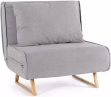 Poltrona letto COLTON Yes Everyday Grigio in tessuto con struttura imbottita per soggiorno