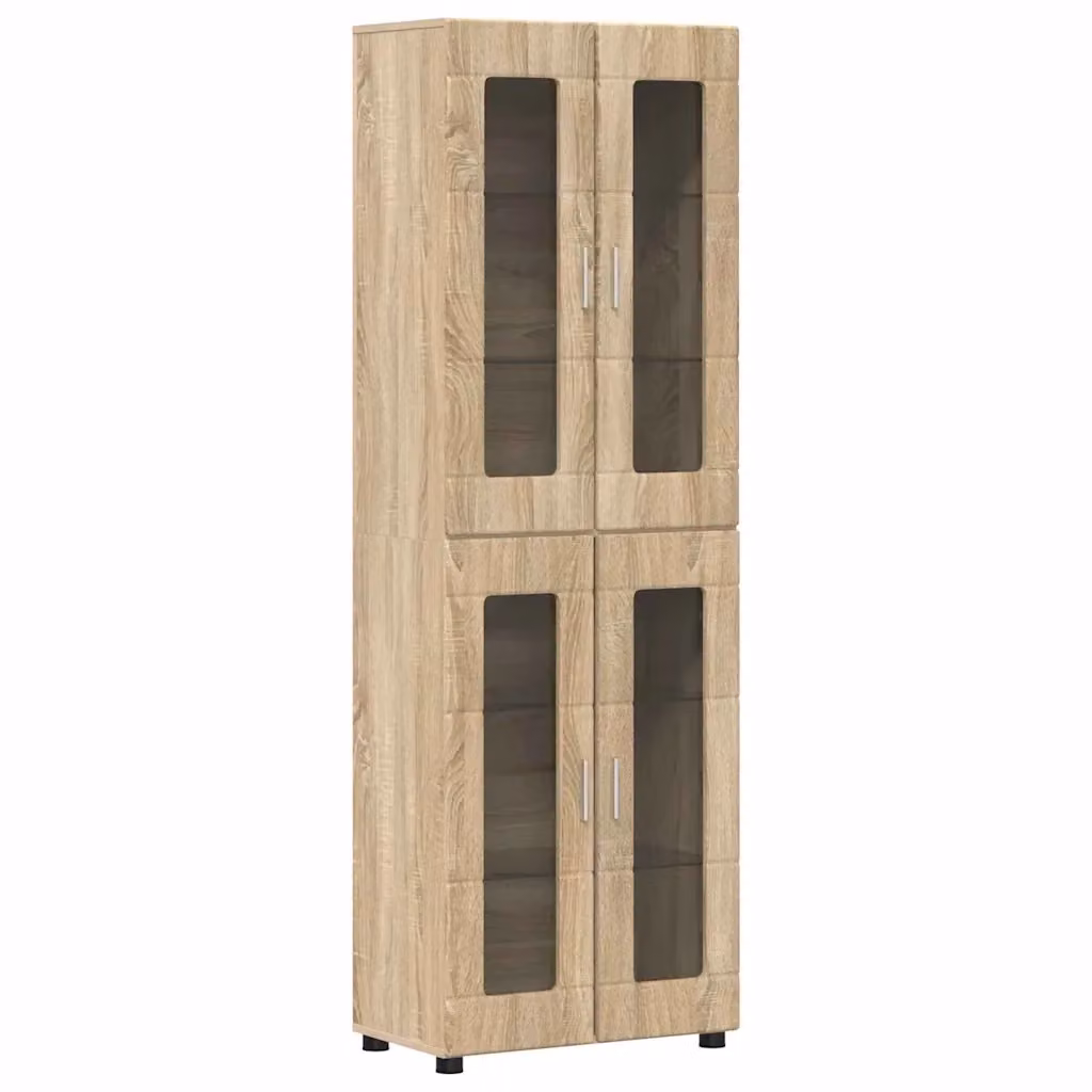 Credenza moderna vidaXL FLORIN in legno color marrone, L: 60 cm, P: 35 cm, H: 182 cm – 2