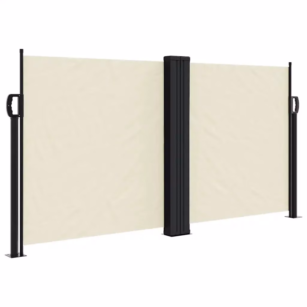 Tenda da sole laterale retrattile vidaXL in poliestere e acciaio, colore beige, L: 600 cm, H: 120 cm – 2