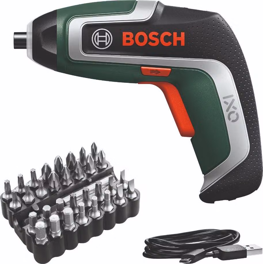 Avvitatore a batteria IXO 7 bit + set di bit per avvitatori da 32 pezzi