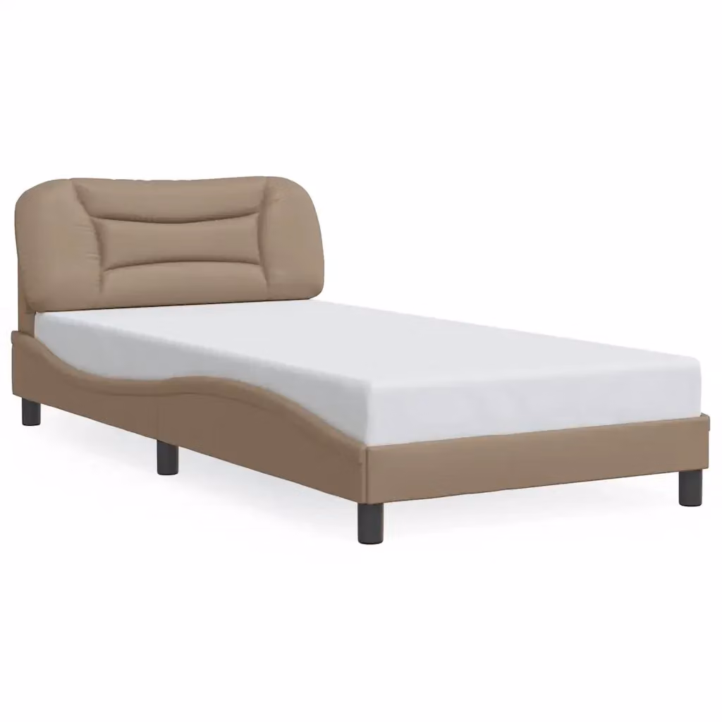 Giroletto senza materasso Hvar vidaXL in similpelle color beige, L/P/H: 100 x 200 x 74,5 cm – 2