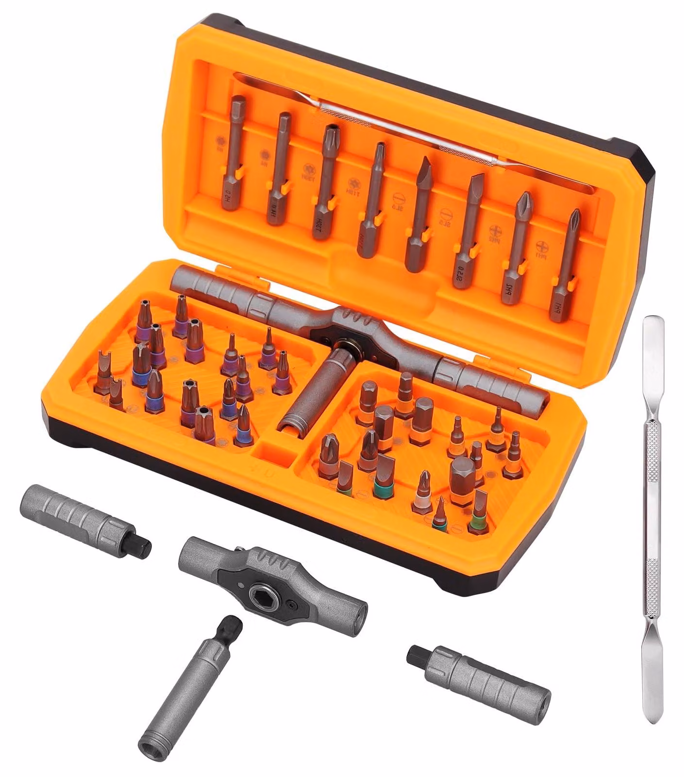Elzusha - Set di cacciaviti magnetici multifunzione (43 in 1) con impugnatura a T