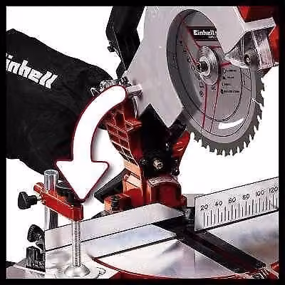 Einhell Troncatrice a batteria TE-MS 18-210 Li-Solo Power X-Change Nero e Rosso con lama da 210 mm e inclinazione a 45° – 3