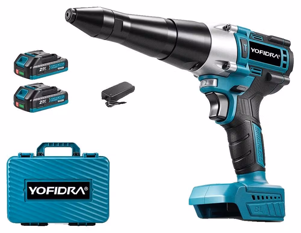 Motore elettrico, motore brushless, elevata forza di trazione, 2 set di batterie