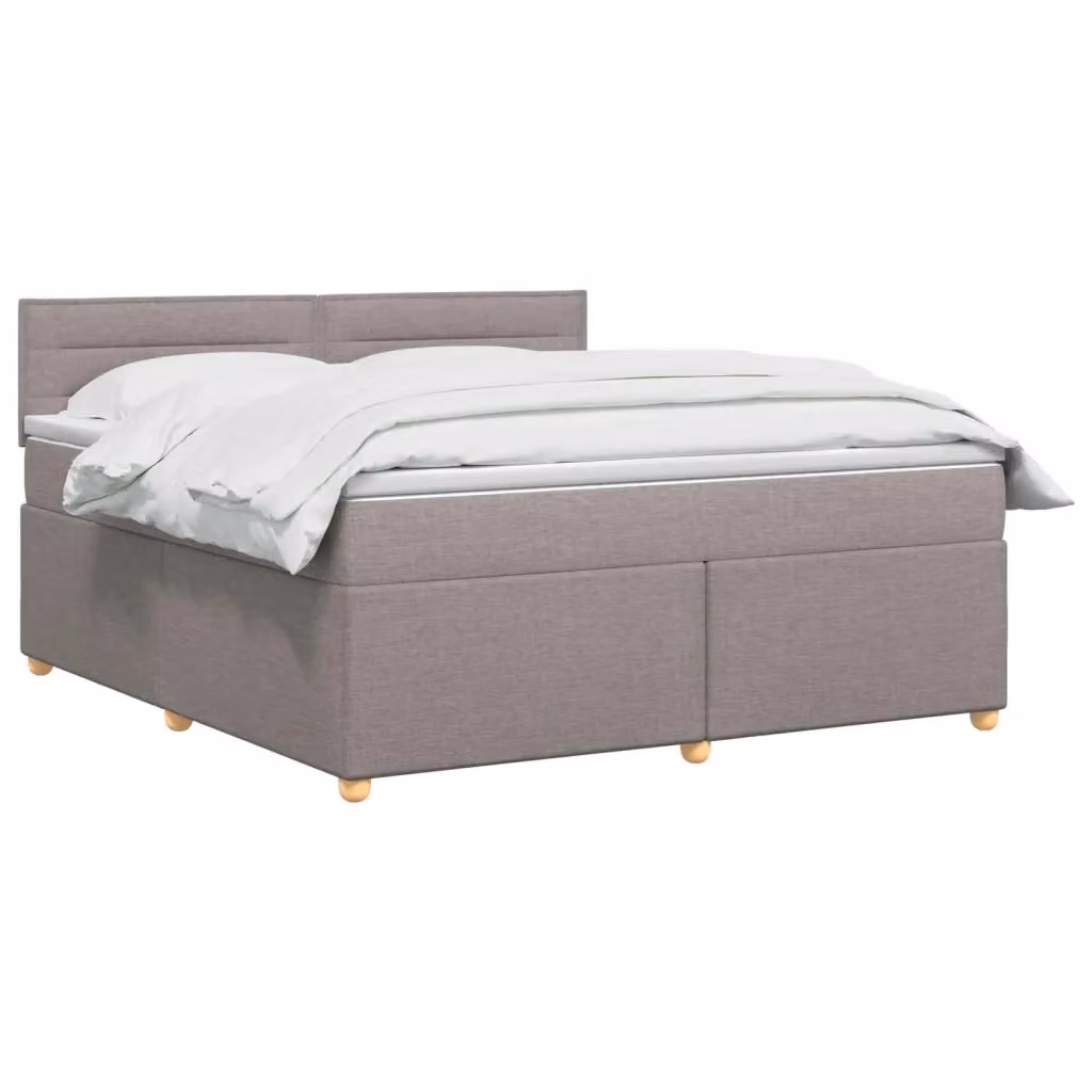 Letto box spring con materasso ibrido vidaXL color tortora L/P: 180 x 200 cm – 2
