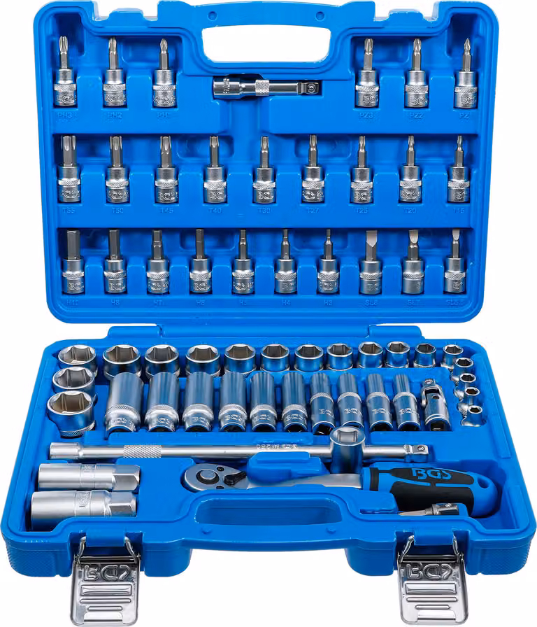 BGS Set di chiavi a bussola esagonali 10 mm (3/8") 61 pezzi - 2218