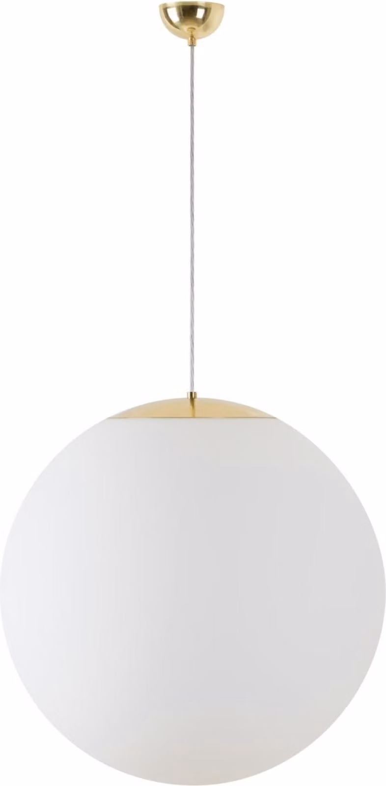 OSMONT ADR53071 ADRIA S5 apparecchio a sospensione in vetro ottone lucido / bianco IP40 3x25W E27