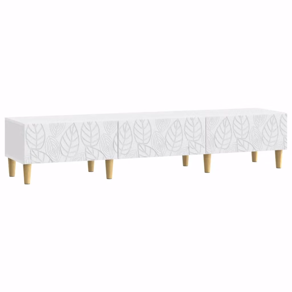 Mobile TV vidaXL in stile vintage bianco e legno, L: 147 cm, P: 34,5 cm, H: 30 cm – 2