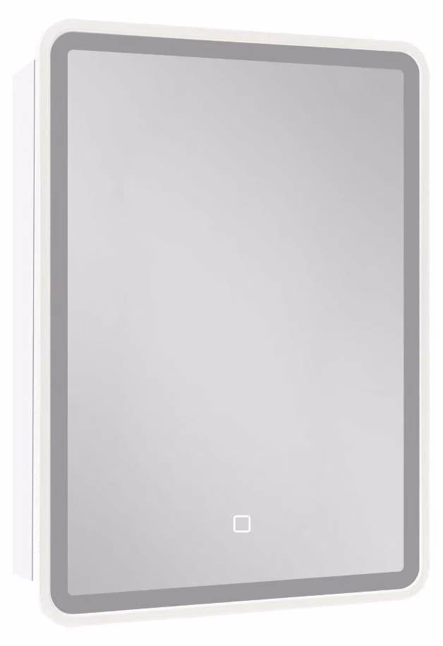 Specchio da bagno SAT con illuminazione a LED e sensore, grado di protezione IP44, dimensioni 50 x 71 cm, metallo, bianco