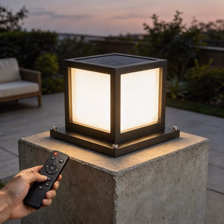 Set di lampade solari, grado di protezione IP65, con telecomando, batteria da 4500 mAh, 3 colori