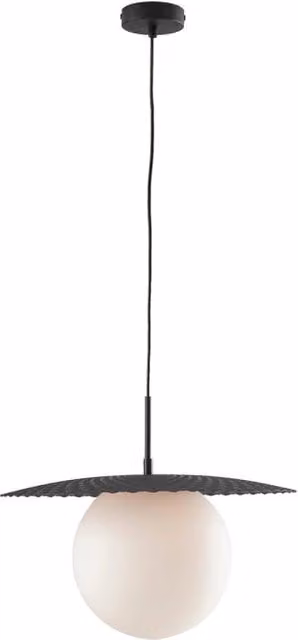 Lampadario a soffitto NADINE moderno in metallo e vetro nero – 1