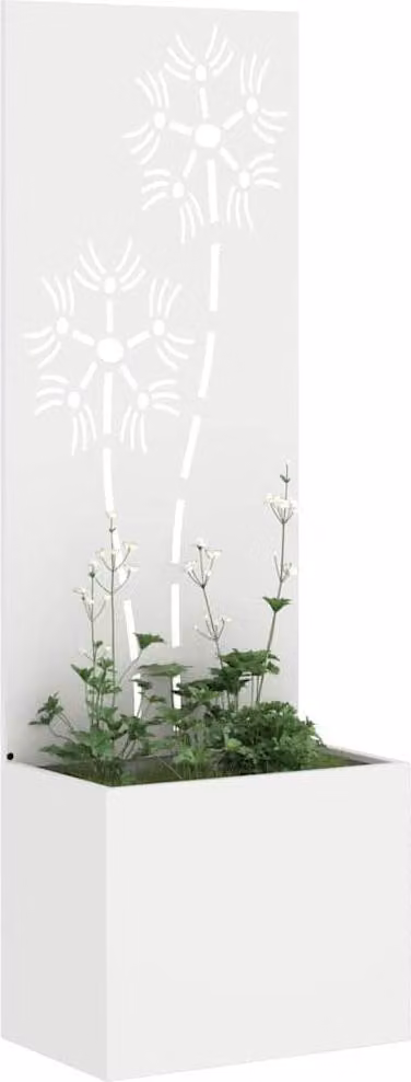 Schermo per privacy in giardino Floreale Bianco 50 x 150 cm