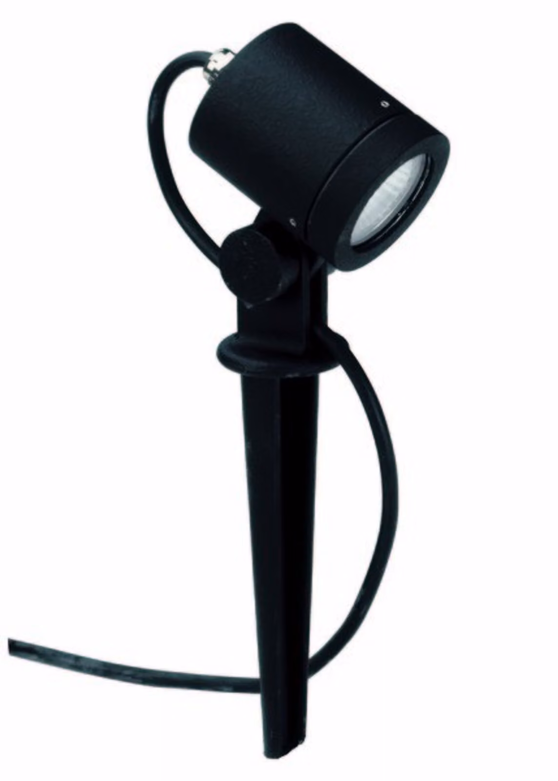 Fareto da giardino su picchetto, orientabile, attacco GU10, 8,5 cm, colore nero