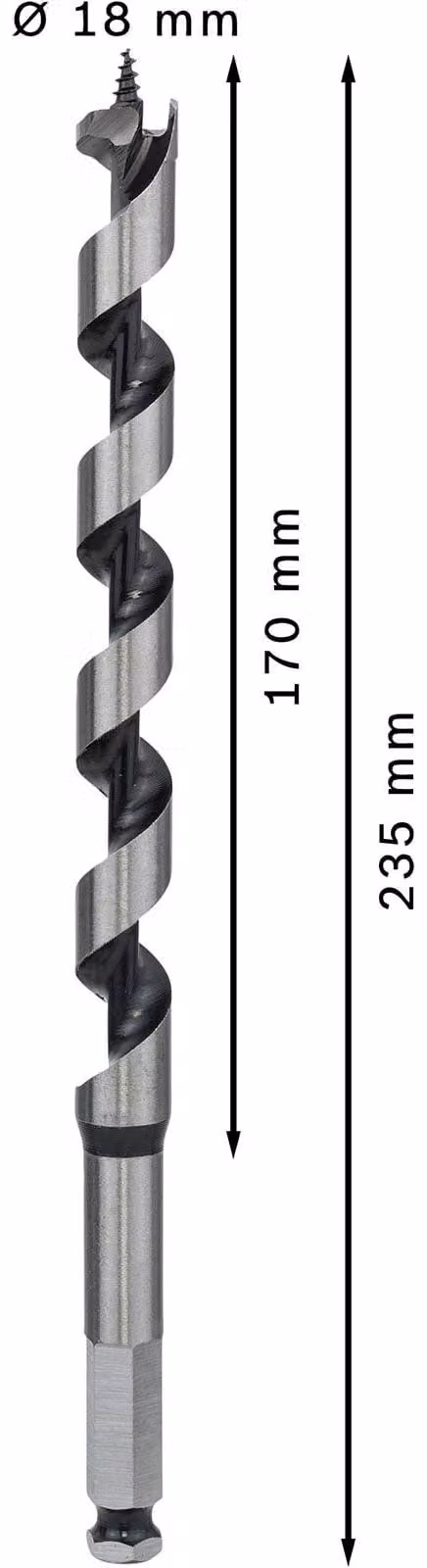 PRO Legno Punta per legno, 18 x 170 x 235 mm