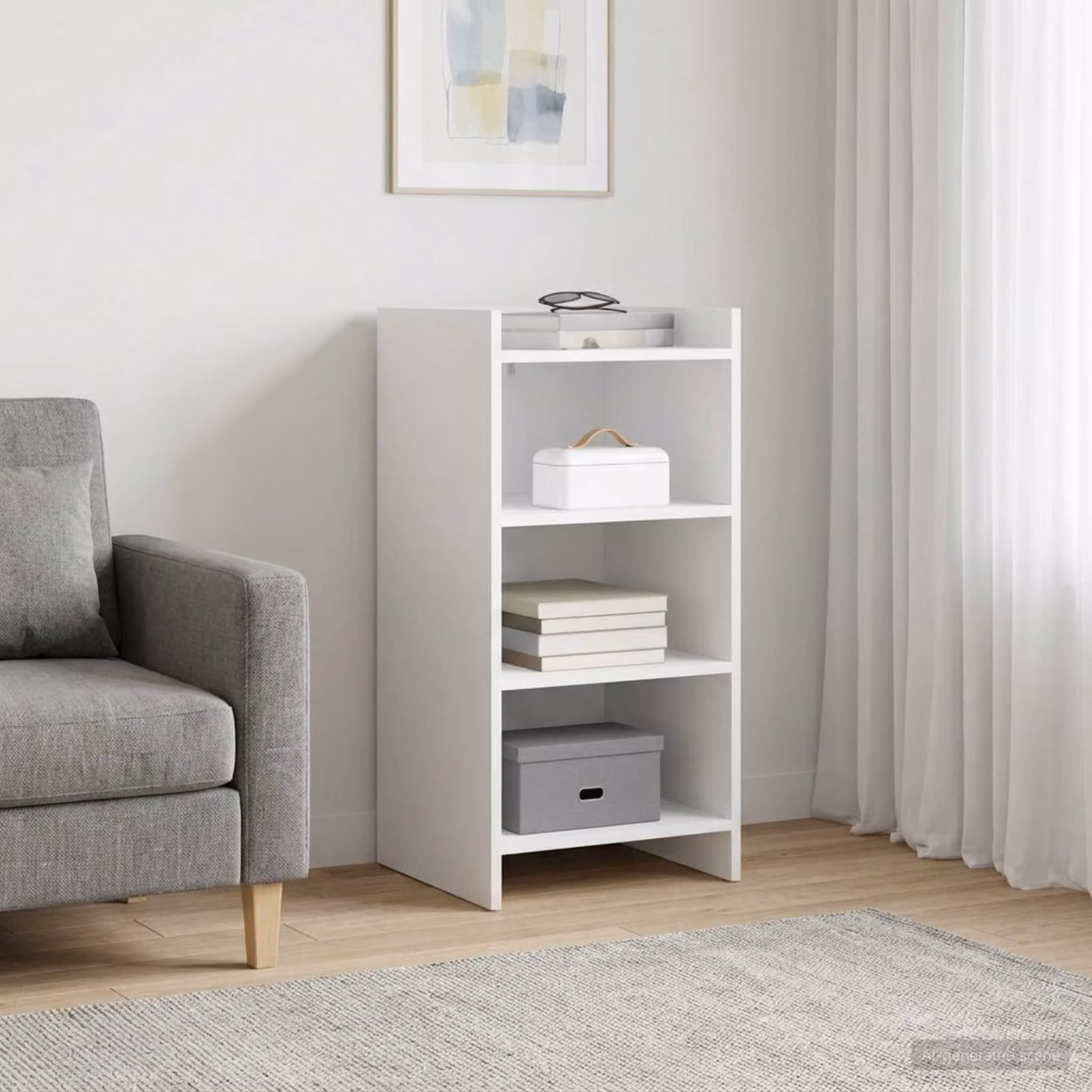 Credenza moderna vidaXL in legno ingegnerizzato bianco L/P/H: 40 x 36 x 80 cm