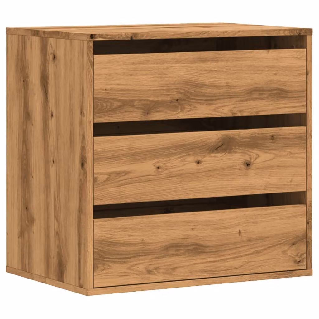 Cassettiera Angolare Rovere Artigianale 60x41x58cm Multistrato