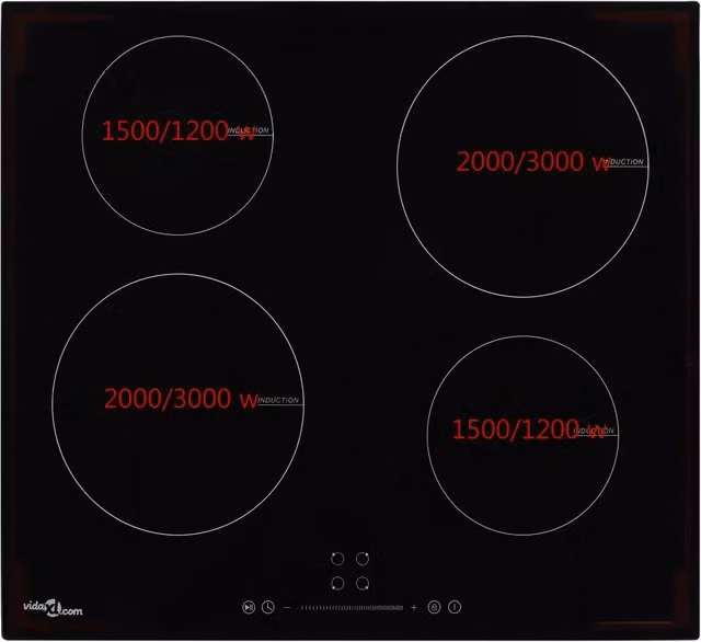 Piano Cottura a Induzione 4 Zone e Controlli Touch Vetro 7000 W 50787
