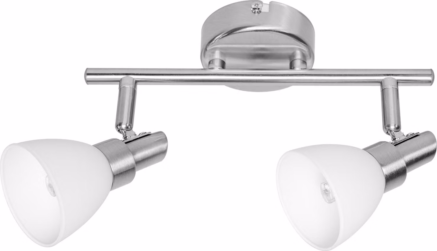 OSRAM Faretto LED G9 a 2 luci, luce bianca calda (2700 K), LED OSRAM, 3,8W, orientabile, diffusori in vetro, design in nichel, 400lm