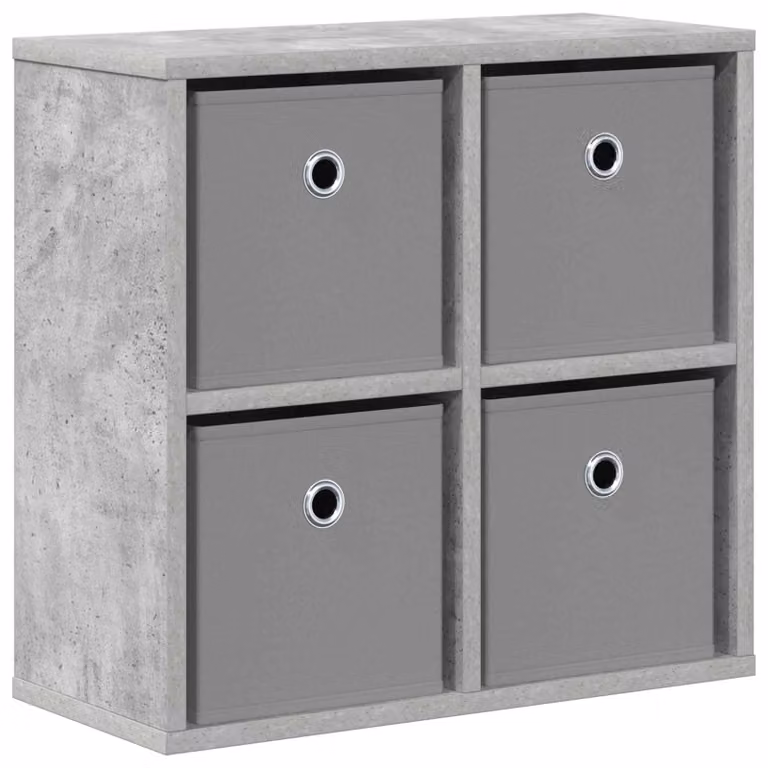Credenza con cassetto Grigio cemento 49,5 x 22 x 47 cm