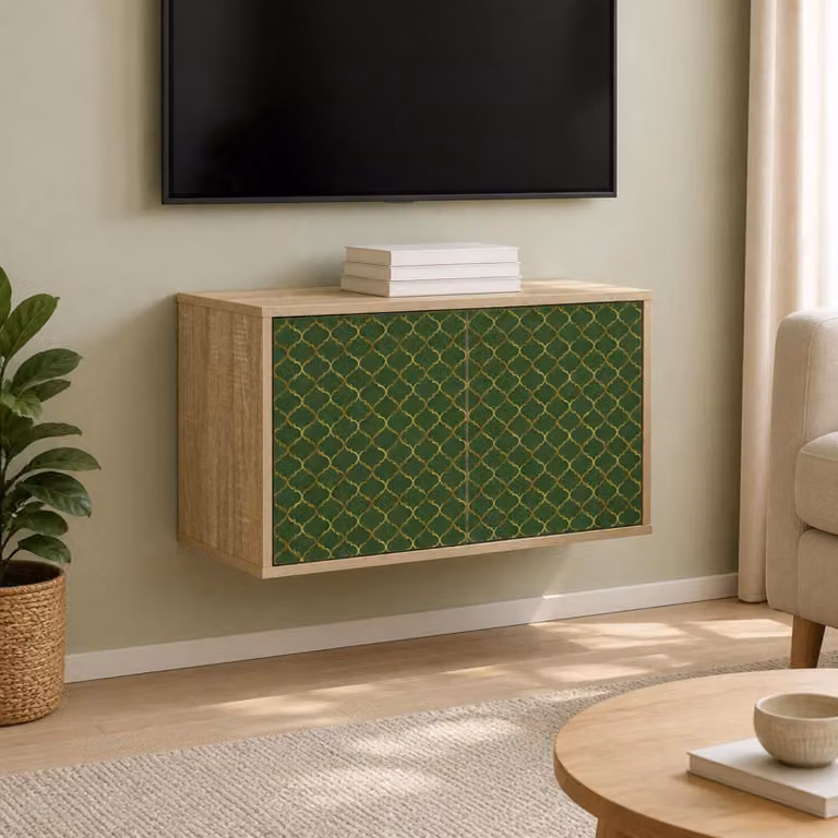 Mobile TV da parete vidaXL GELEEN in Rovere Sonoma, L 69 cm x P 33 cm x H 40 cm