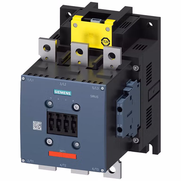 Contattore Siemens, AC-1, 400 A/690 V/40 °C, a 3 poli, AC/DC 96-127 V, F-PLC-IN, 2S+2Ö 3RT14666SF363PA0