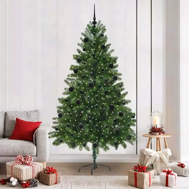 Albero di Natale con 300 LED con supporto Verde 210 cm PE 3396341