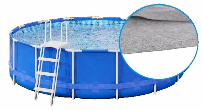 Copertura per piscina, geotessuto in poliestere, diametro 550 cm, protezione morbida per il fondo, resistente ai raggi UV, adatta all'installazione