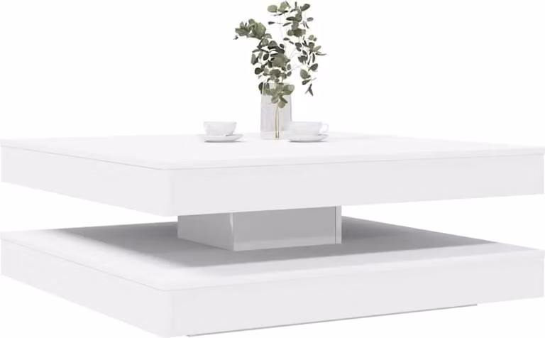 Maison Exclusive - Tavolino da Caffè Girevole a 360 Gradi Bianco 90x90x34,5 cm